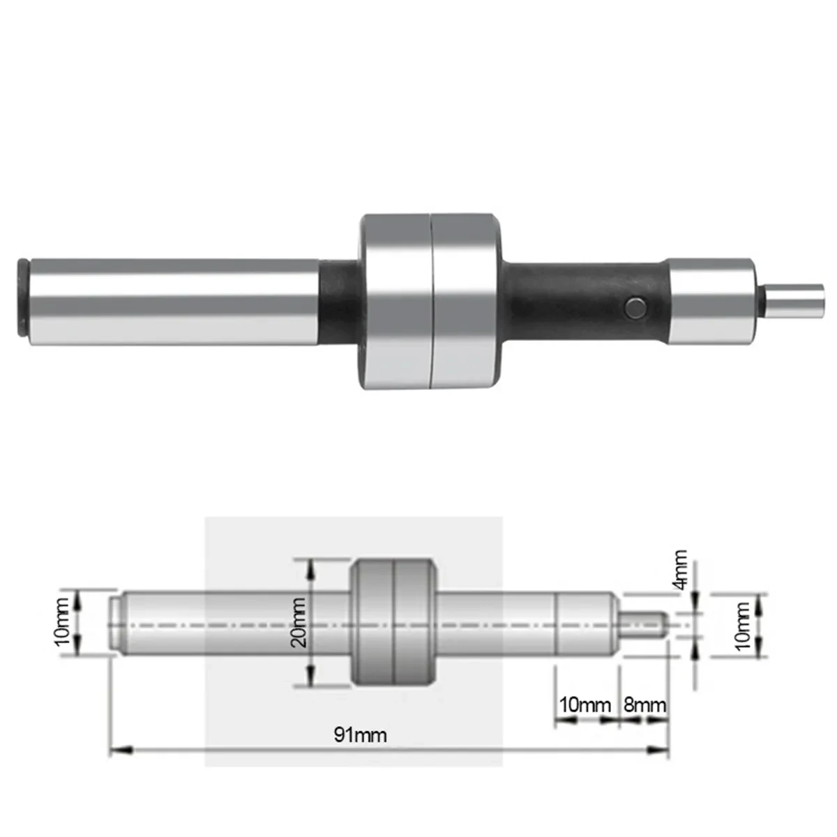 CE420 Mechanical Edge Finder 10MM for Milling Lathe Machine Touch Point Sensor including Milling Cutter