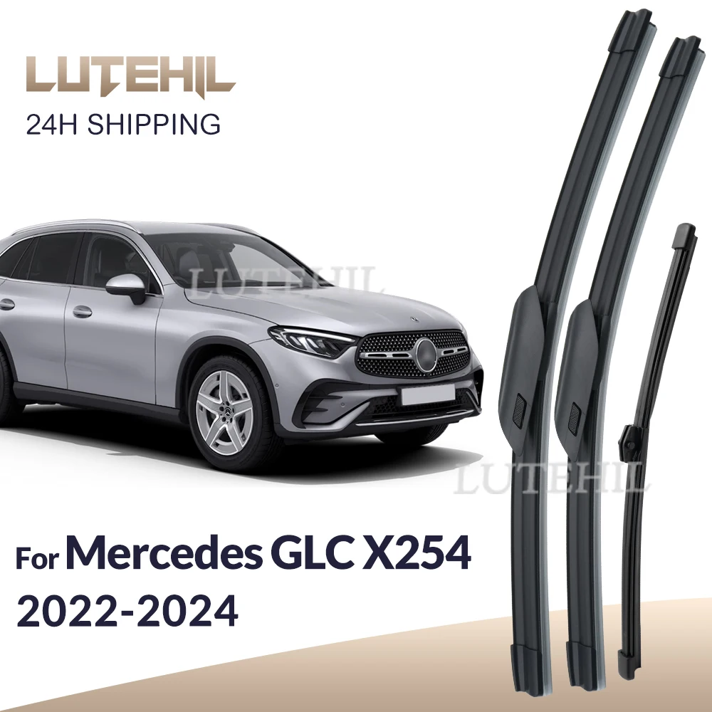 

For Mercedes GLC X254 2022-2024 2023 Wiper Front & Rear Wiper Blades Windshield Windscreen Window Brushes 22"+22"+12"