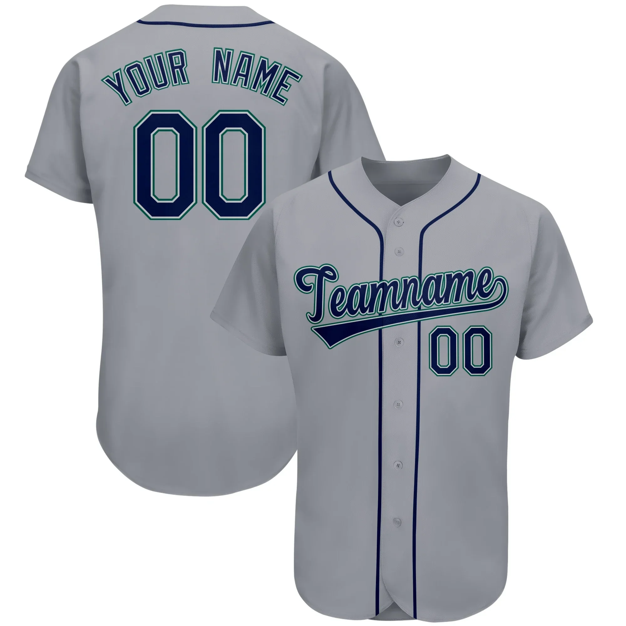 Custom Baseball Jersey Stitch Team Name/Number Breathable Sleeve Player's sportswear for Men/Lady/Youth Outdoors/Indoor Big size