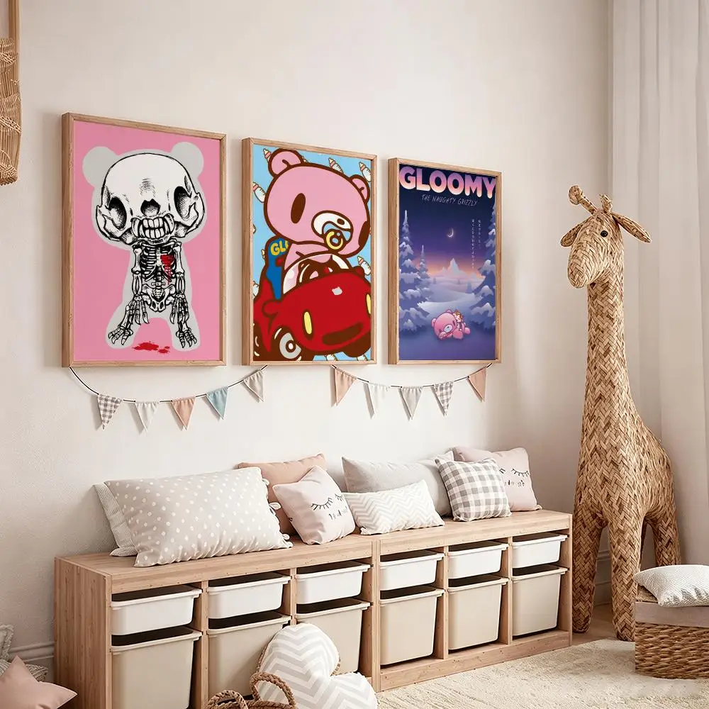 popular anime Gloomy Bear Poster Poster HD Waterproof Self-Adhesive Wall Art - Versatile Decor for Any Space|Perfect Gift Idea