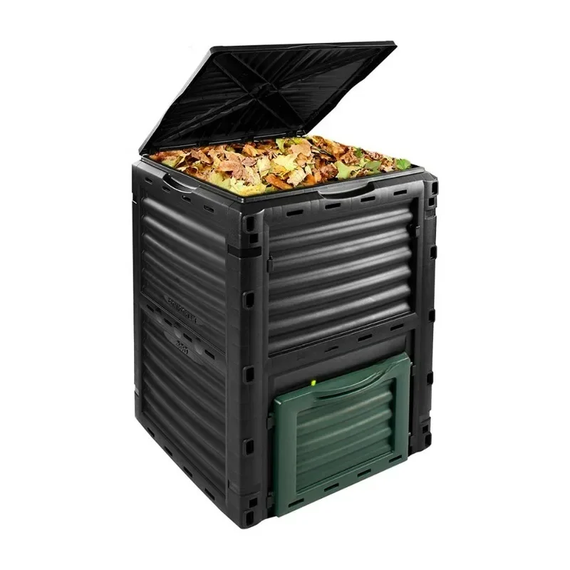 Large Capacity Kitchen Waste Bin Heavy Duty Eco-friendly Garden Storage Compost 300L Garden Plastic Compost Bin