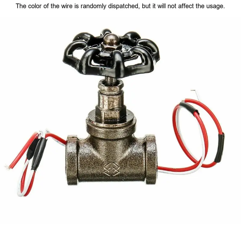 A93E-1/2-Inch Vintage Steampunk Pipe Table Lamp Shut-Off Valve Light Switch (With Cord) - Loft-Style Iron Valve