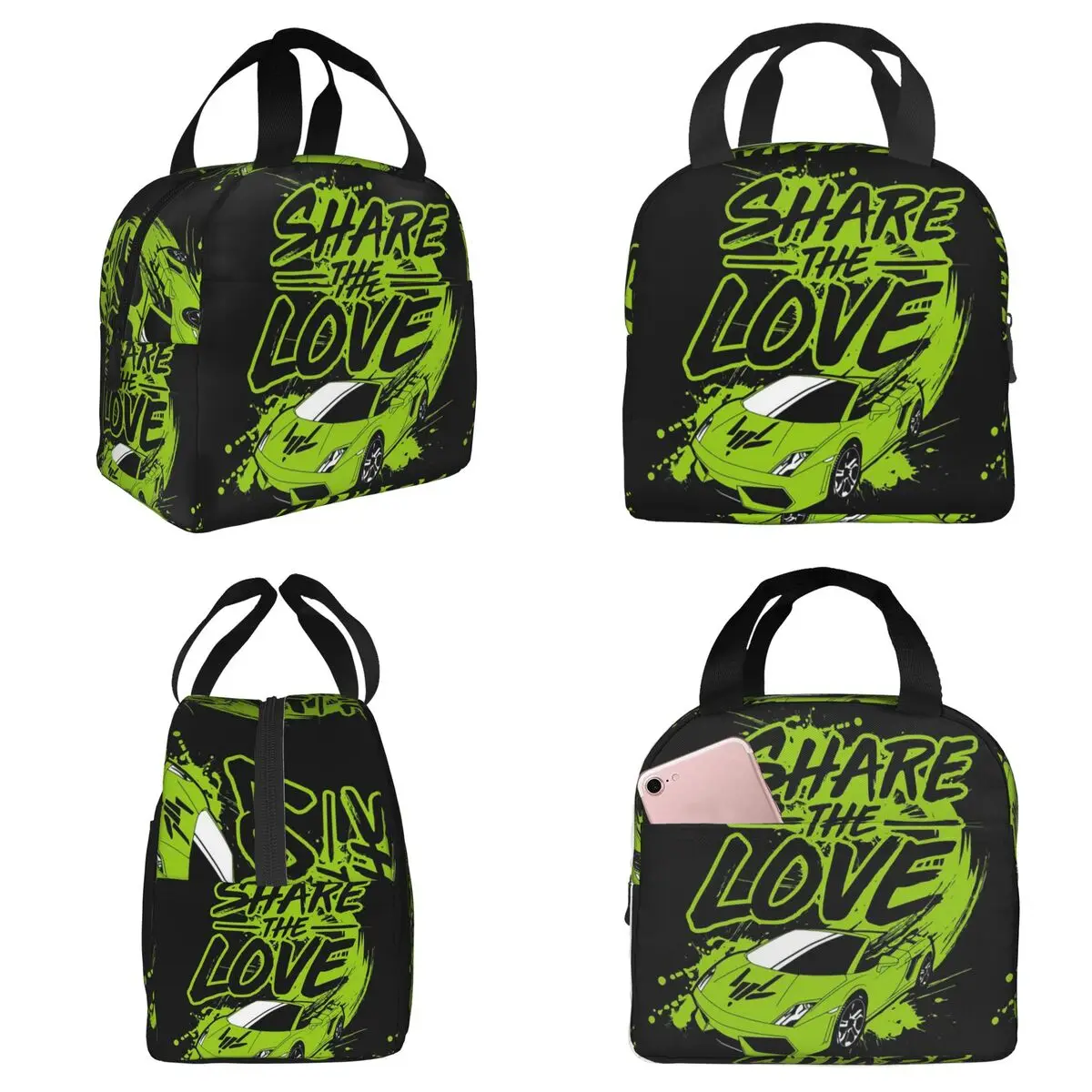 

Термосумка для обедов Youth Share The Love для детей, школьный термоконтейнер, переносная сумка-холодильник для еды, портативный ланч-бокс