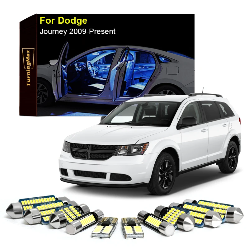

Canbus Interior Lighting LED Bulbs Kit Package For Dodge Journey 2009-Now Trunk Dome Reading Indoor Lamps Lights Car Accessories
