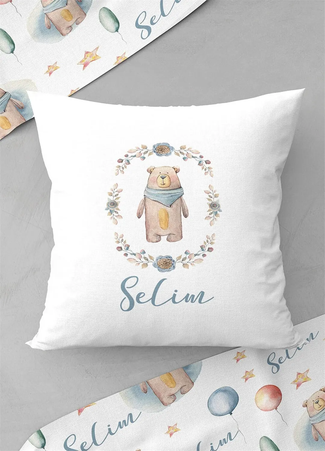 Funda de almohada de tela con Impresión Digital personalizada para niñas, niños y bebés, 35x45 cm