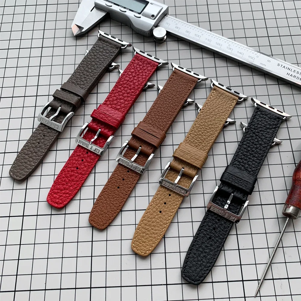 

[Акция] Ремешок из мягкой воловьей кожи из натуральной кожи для Apple Watch Band Ultra 2 Ultra Series 10 9 8 7 6 Se 5 Ремешок для Iwatch 46 мм 45 мм 41 мм