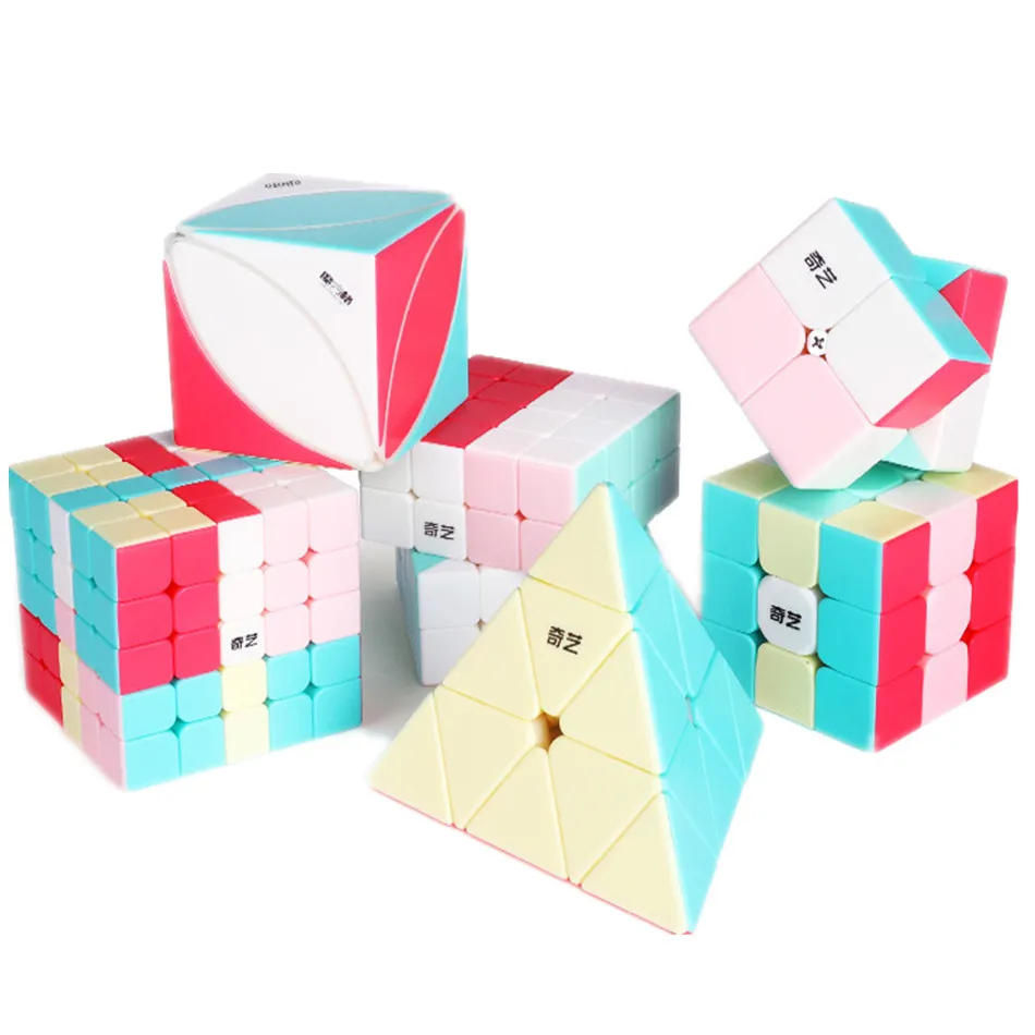 

Qiyi Speed Cube Neon Edition 2x2 3x3 Magic Cube 4x4 5x5 Maple Leaves lvy pyramid Education Toy for Children Cubo Magico Puzzle