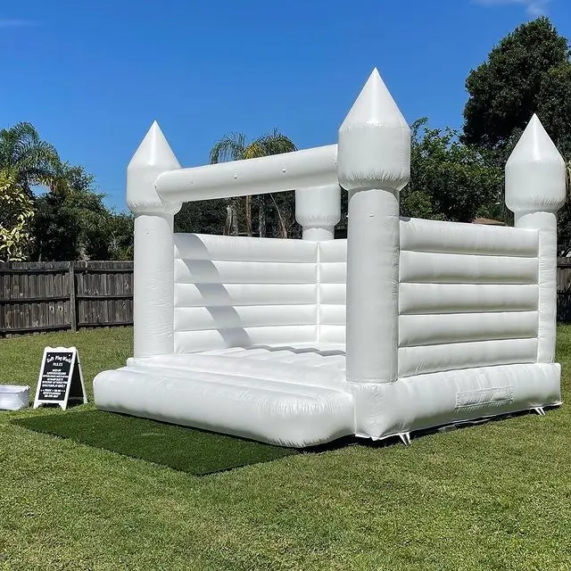White Inflatable Bounce House, Ball Pit & Birthday Party Game Set