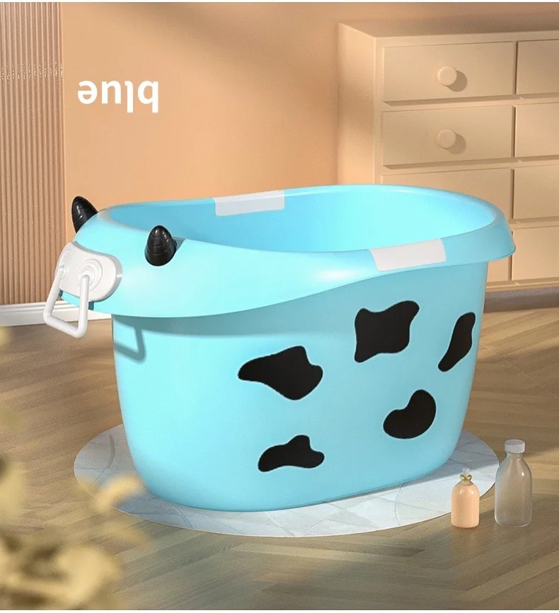 Large Baby Bath Tub Portable Bath Bucket Cartoon Newborn Baby Swim Tubs Portable Children Non-Slip Kids Shower Bathtub