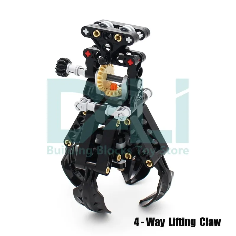 High-Tech MOC Parts 4 Direction Way Lifting Mechanical Claw Building Blocks Bricks Technology Mechanical Creativity Set Toy