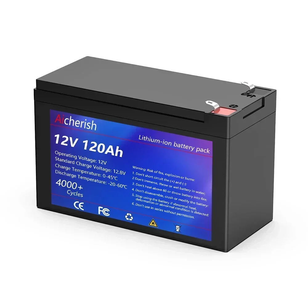 New 12V 3S4P 120Ah Lithium Ion Battery Pack,for Solar Energy Electric Vehicle Replacement Rechargeable Li-ion Battery