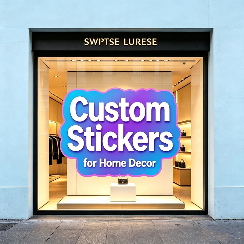 Custom PVC Sticker Self-adhesive for Store Window Glass Door Gatepost Cabinet body Package Discount Promotion Business Activitie