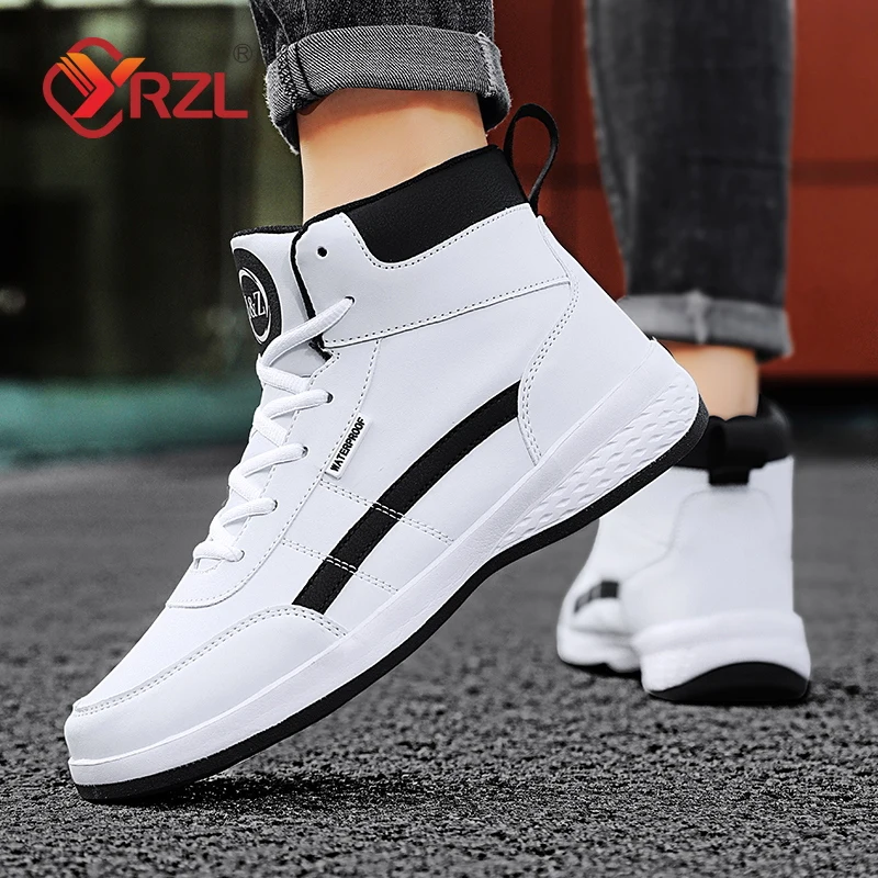 

YRZL Men Shoes Outdoor Sports Sneakers for Men Lace Up Waterproof Casual Sneaker Non-slip Training Footwear Men Vulcanized Shoes