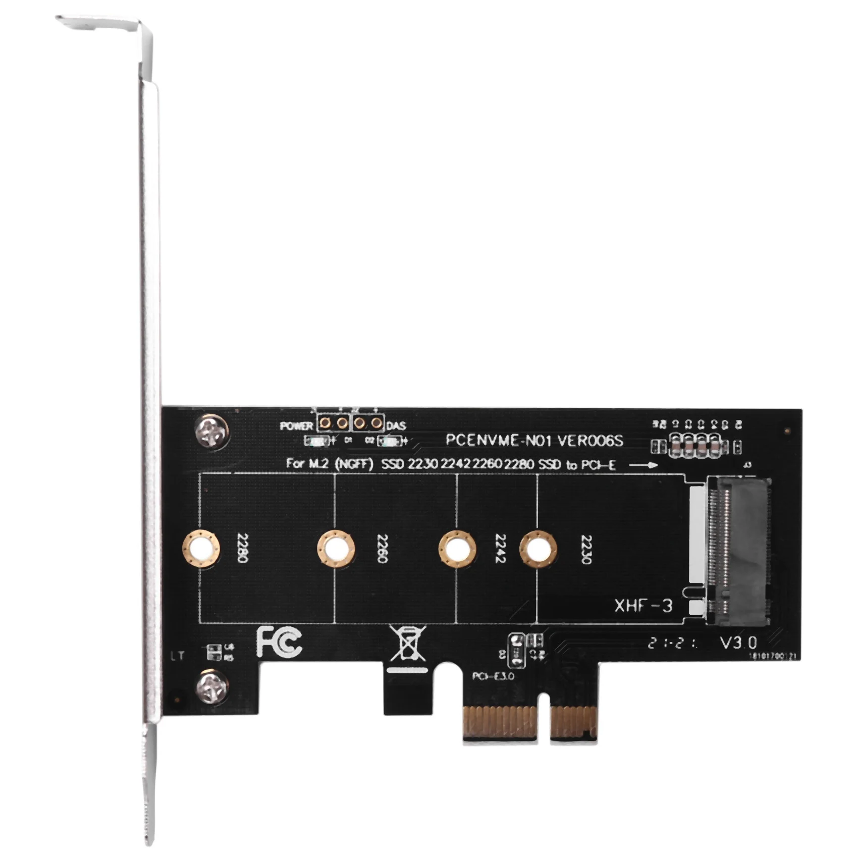 N82R Schede aggiuntive Adattatore PCIE a M2 PCI Express 3.0 X1 a NVME SSD M2 PCIE Raiser Adattatore Supporto 2230 2242 2260 2280 M.2 SSD