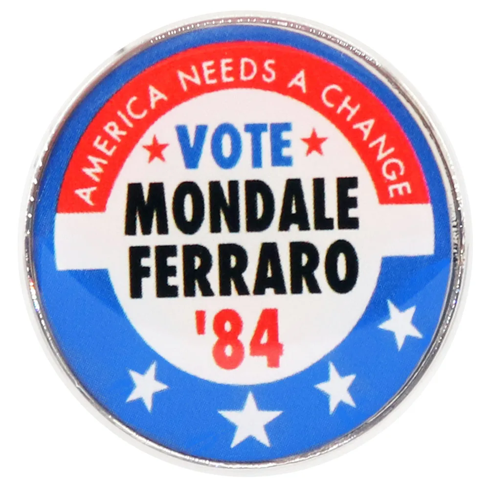 America Needs A Change Vote Mondale Ferraro 1984 Button Lapel Pin