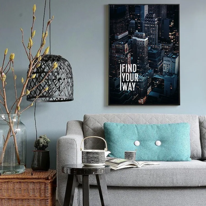 New York Chicago San Francisco Canvas Print Modern Cityscape Skyline Wall Art Urban Architecture Poster for Living Room Decor