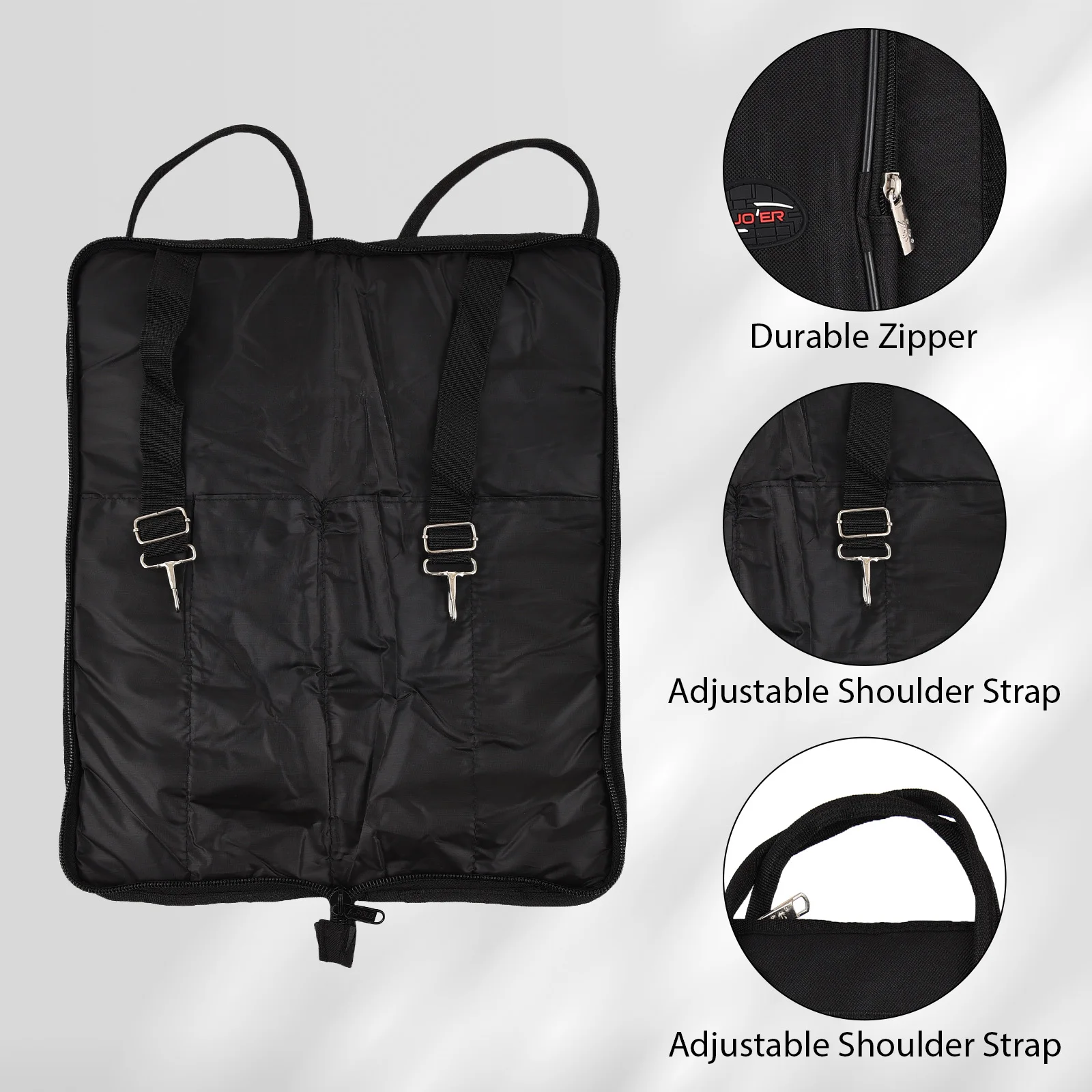 Drum Stick Bag Drumsticks Mallet Case Oxford Fabric & Crossbody Shoulder Strap Wear-resistant Portable Drum Stick Drumstick Bag
