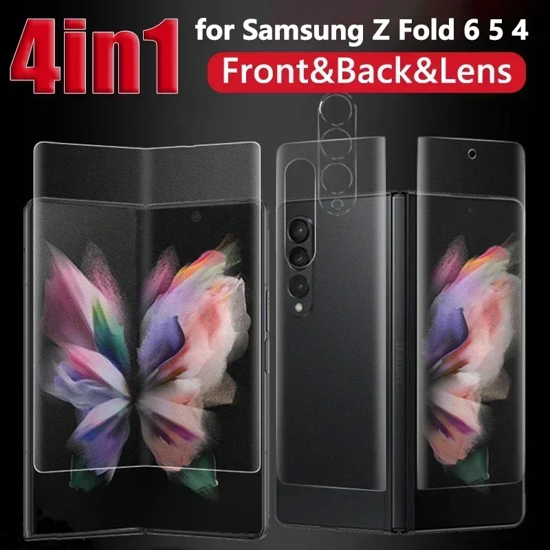 

Hydrogel Film for Samsung Z Fold 4 5 6 Front Back Screen Protectors Camera Lens Tempered Glass for Galaxy Z Fold6 Fold5 Fold4