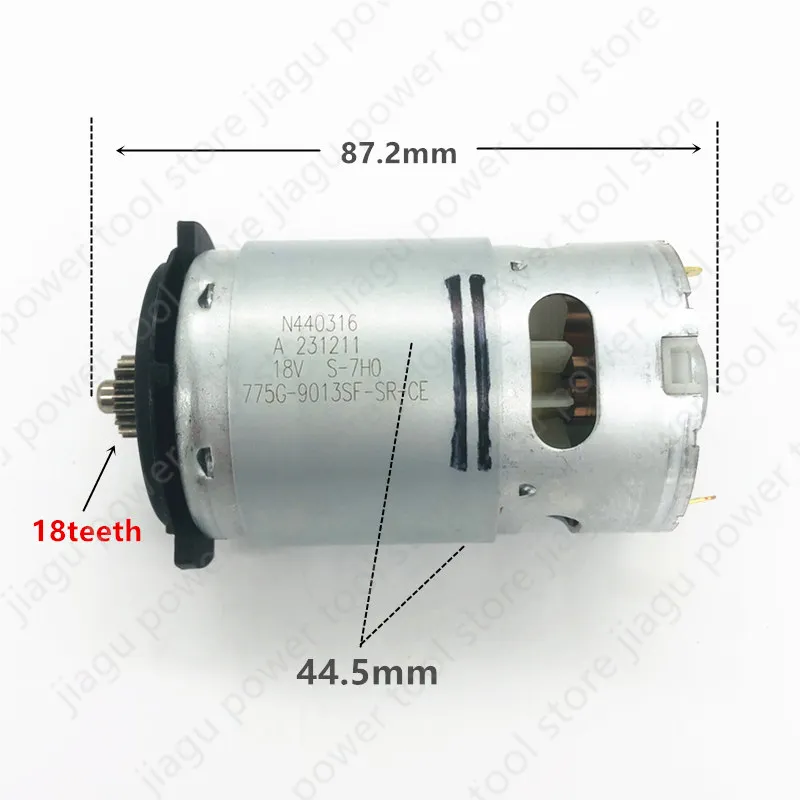 Imagem -03 - Motor para Dewalt 18v 18 Dentes Dcd771 Dcd771c2 Dcd771d2 N362741 Chave de Fenda de Broca