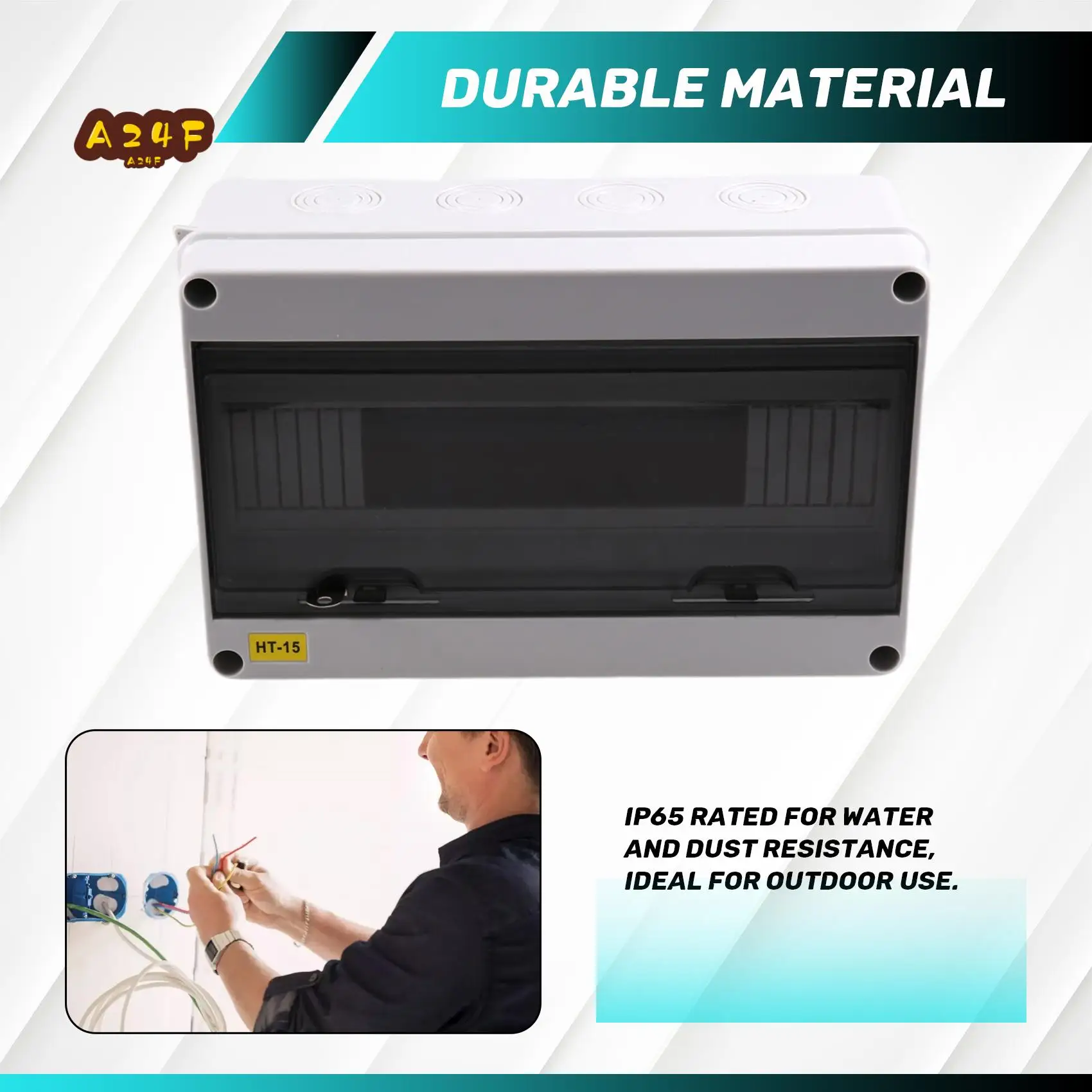 

A24F-HT Series Junction Box 15WAY PC IP65 Waterproof Distribution Box Outdoor Electrical For Circuit Breaker With Locking