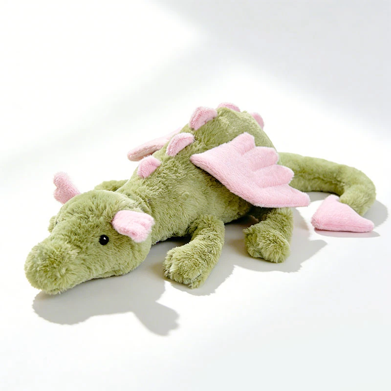 50/70CM Cartoon Hot Flying Dragon Plush Toy With Wings Green Pink Long Tail Plush Toy Pillow Gift