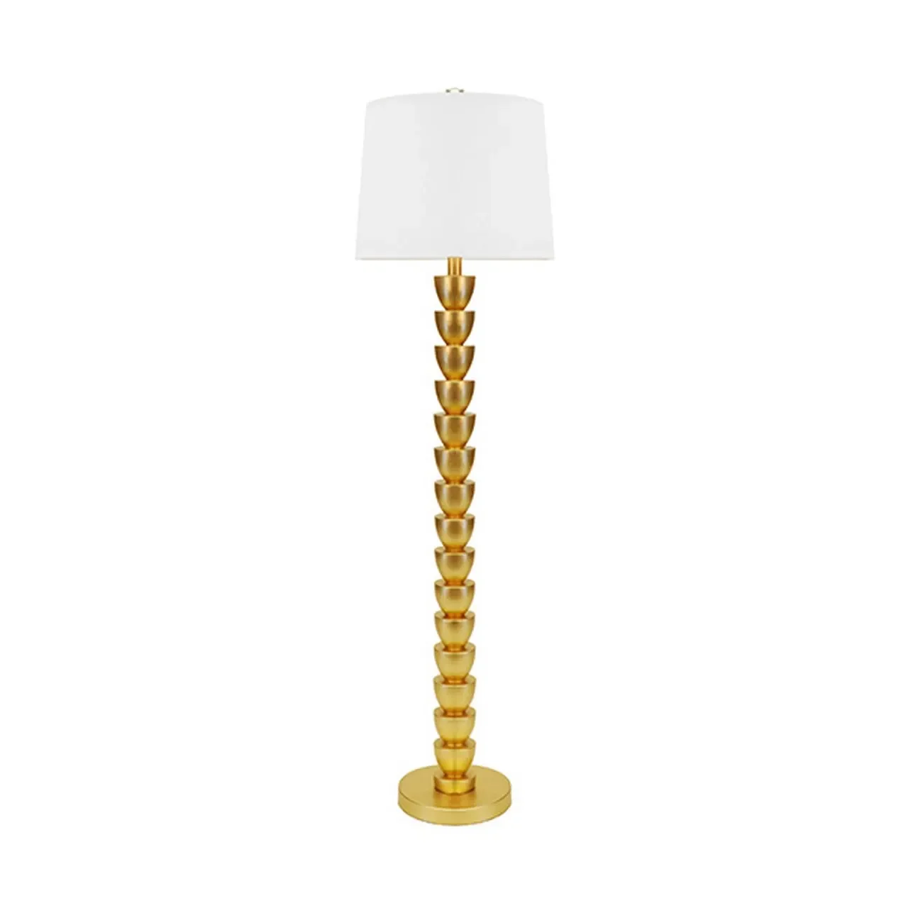 Vintage linen living room floor lamp