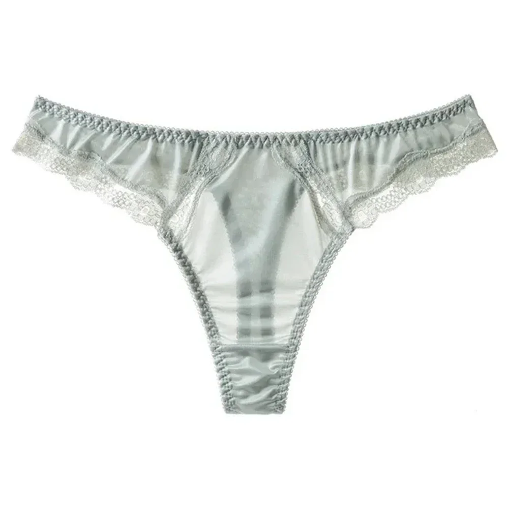 T-Pants lucidi Ice Silk Lace Women Sexy Lingerie Peach Butt Yoga Fitness slip