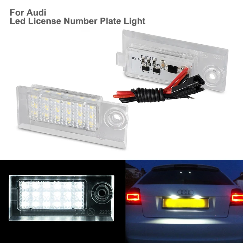 

2X For Audi A6 C5 B4 Sedan 1997 1998 1999 2000 2001 2002 2003 2004 Canbus Led License Number Plate Light Replace OEM#4B5943021