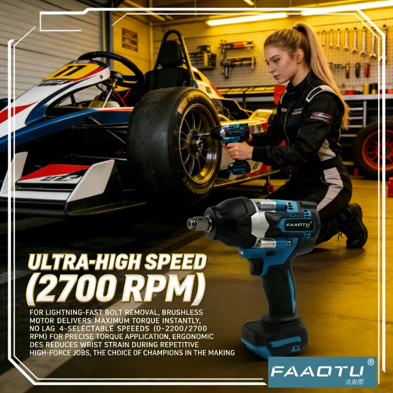 

Бесщеточная электрическая отвертка FAAOTU DTW700, аккумуляторный шуруповерт (без аккумулятора и зарядного устройства), совместим с батареями MT.