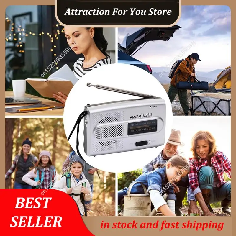 Hot Selling Digital Retro Radios Memory Function Handheld AM/FM Radios Manual Channel Search Battery Powered Built-In Speaker