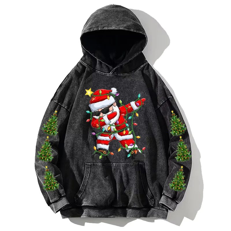 

Gothic Vintage Washed Hoodies Funny Christmas Printed Sweatshirts Harajuku Long Sleeve Pullover Men Women Y2k Oversized Hoodie