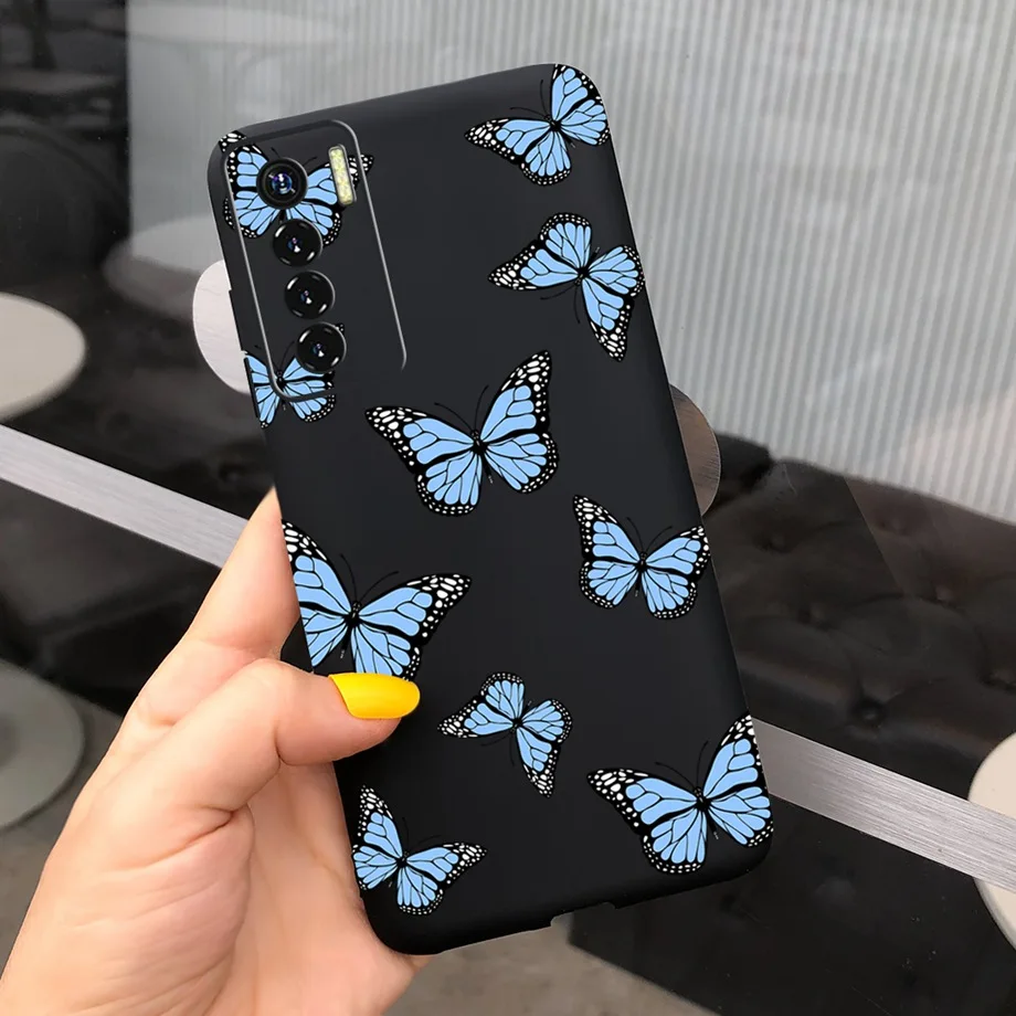 For Tecno Camon 17 Pro Case Soft TPU Matte Silicone Back Cover Camon 17P 17Pro Camon17 Camon17 Phone Case Capa Leopard Print Bag