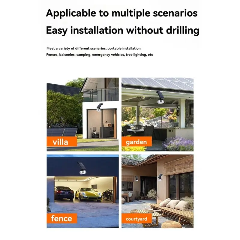 A02M-Solar Garden Lights Outdoor Solar Light Waterproof Motion Sensor Camping Lamp Street Landscape Wall Decoration