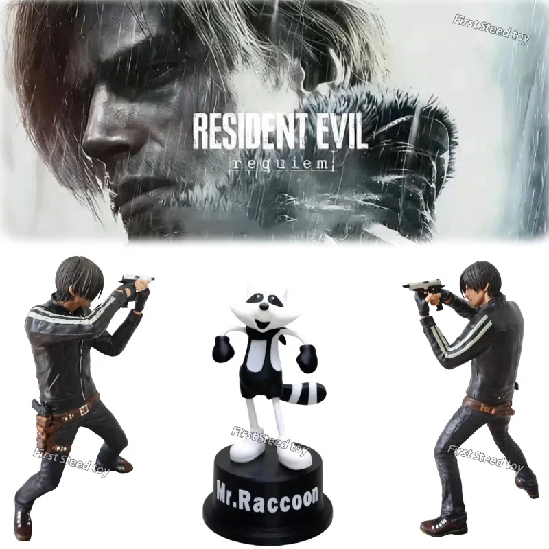 

New Game Horror Game9 Leon Scott Kennedy Mr. Raccoon Model Toy Figurine Collection Figures Model Toy For Kid Gift