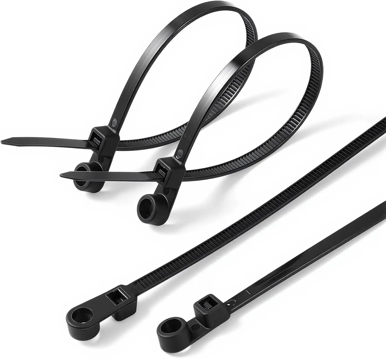 Creative Nylon Cable Ties with Screw Hole Mount Self Locking Loop Wrap Bundle Ties Strap DIY Office Cables Wire Fasten Organizer