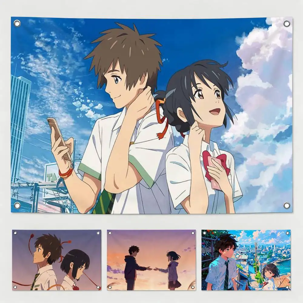 Anime Y-Your Name Flag Suitable For Party Club Outdoor Interior Wall Decoration Banner Fans Gift