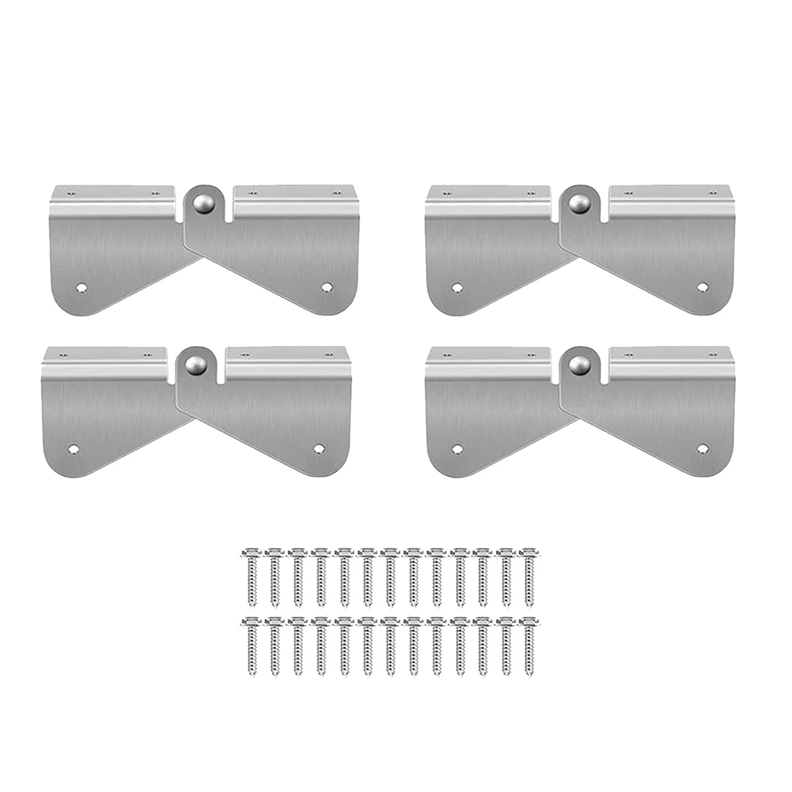 

4 Sets Gutter Downspout Extension Hinge Stainless Steel Flip Up Hinge for Rectangle Square Downspout Extension