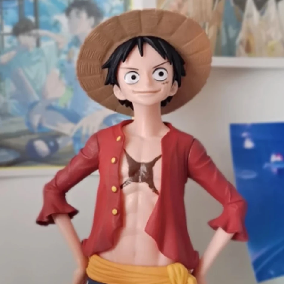 Gift Toys New One Piece Anime Figure Confident Smiley Luffy Three Form Face Changing Doll Action Figurine Model Toys Kits