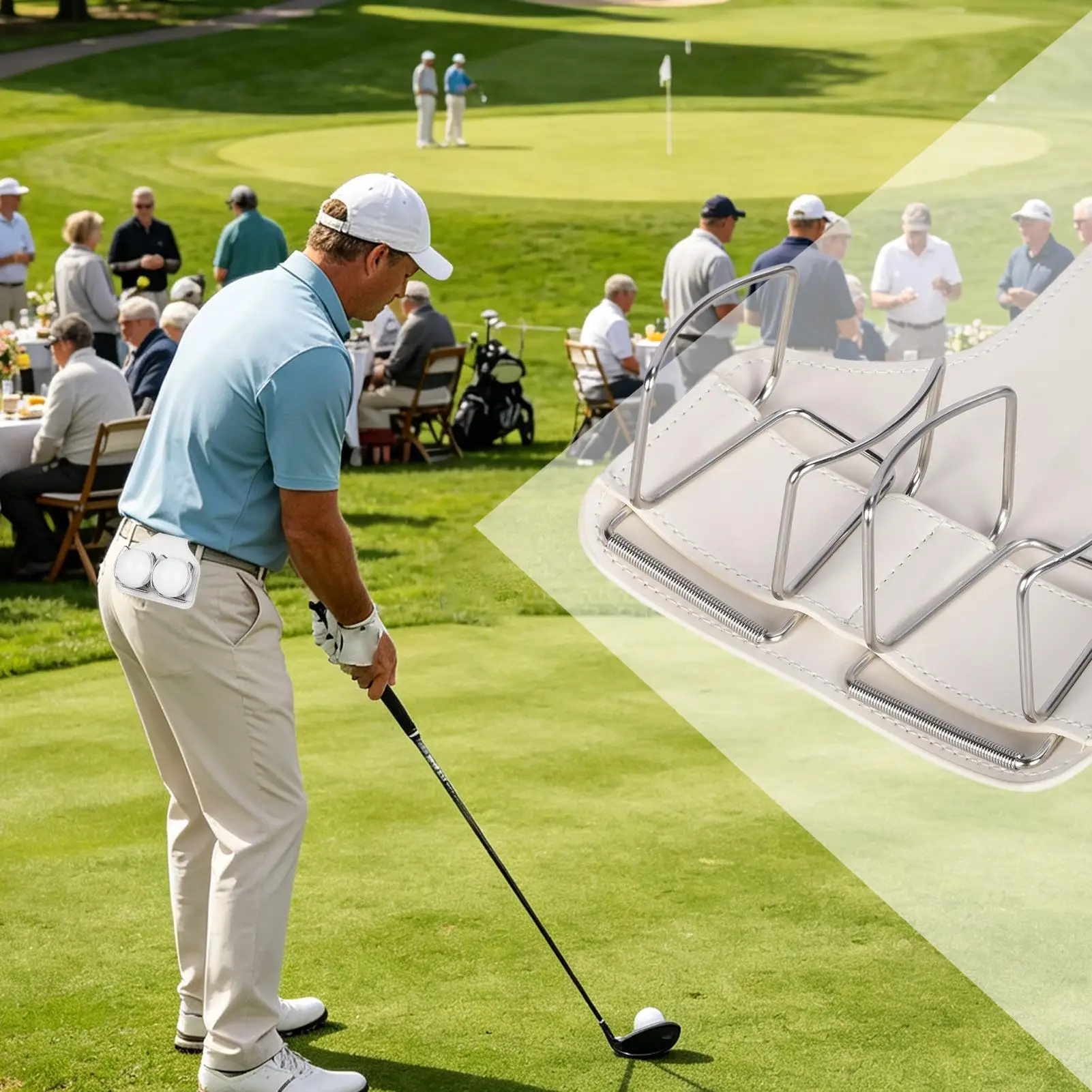 

Сумка для мячей для гольфа, контейнер для хранения на пояс с отстегивающимся зажимом, сумка для гольф-ти, для гаража, улицы, дома, гольф-грина