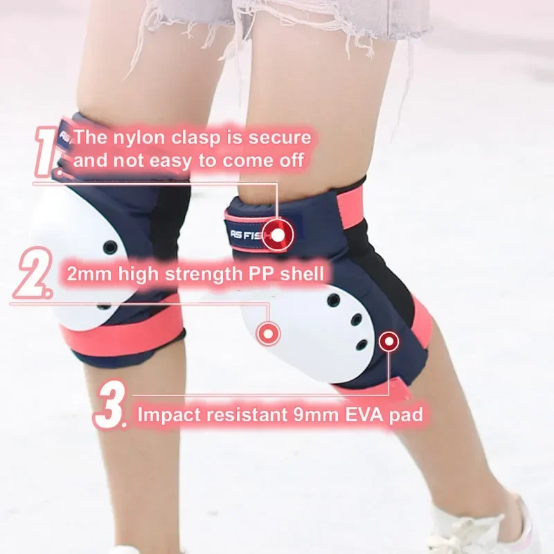 Roller Skating Protector Helmet for Teenage Adults Outdoor Cycling Rock Climbing Kneepads Elbow Pad Hand Head Protective Gear