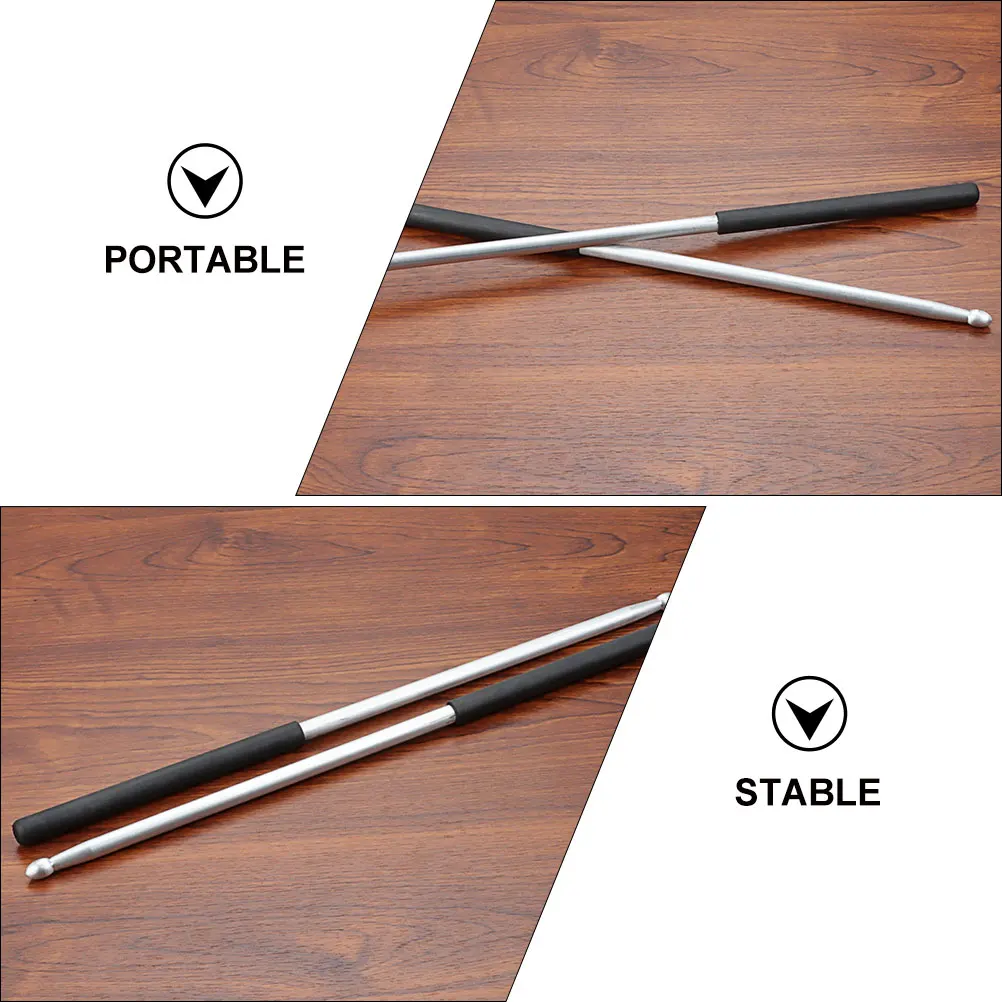 

Exciting Metal Drumsticks Lightweight Drum Practice Sticks Comfortable Grip Percussion Instrument Gear