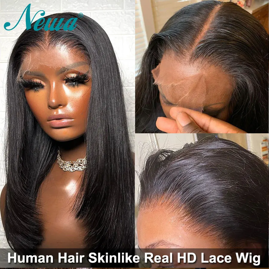 5x5 Layered Cut HD Lace Closure Wigs Straight Human Hair 13x4 HD Lace Frontal Wigs Pre Plucked Skinlike Real HD Lace Melt Skins