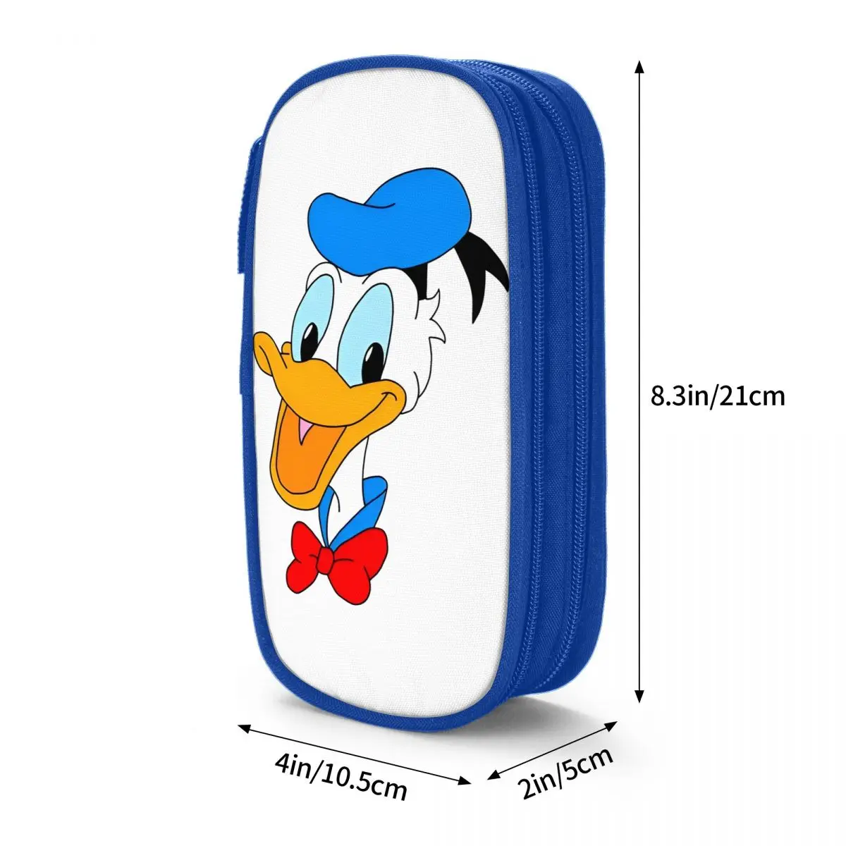 Cartoon Donald Duck Goofy Pencil Case Double Layer Large Capacity Office Supplies Mickey Minnie Pencilcase Birthday Gift