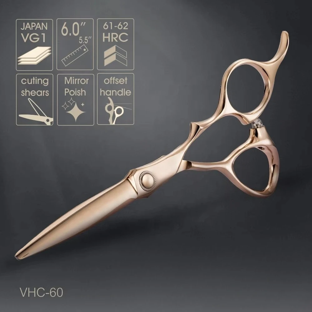 6 Inch Steel Titanium Hair Scissors, Colorful Hair Shears, Professional Barber Scissors for Styling and Cutting