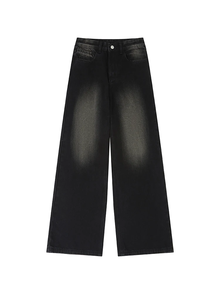 dari Vintage Celana Jeans Kaki Lebar Pria Wanita Kasual Longgar Celana Panjang Serbaguna Retro Sle Musim Gugur Musim Dingin Faion