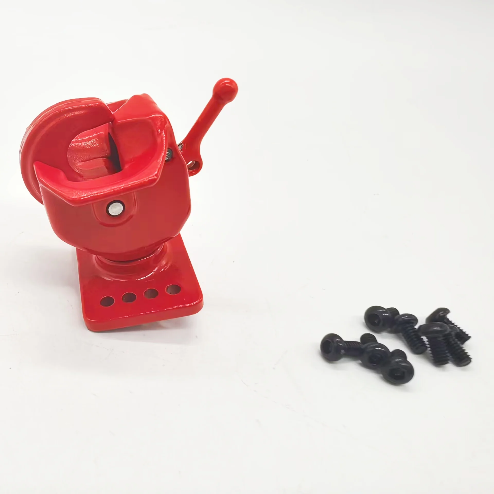 RC 1/14 1 Stück Roter Technik-Heckhaken für Tamiya Hydraulikbagger, Lader, Muldenkipper für SCANIA MAN VOLVO Kipper DIY-Teile – Detail 4