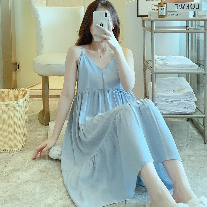 Plus Size Camisole Floral Print Woman Satin Summer Nightgowns Nightdress Night Robe Lounge Women Pijama Sleepwear Pajama Pj