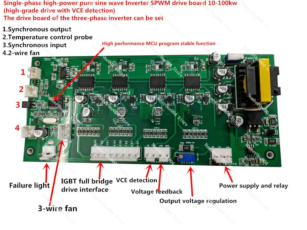 High Power Pure Sine Wave Inverter Driver Board 10-100KW  Module Driver Board