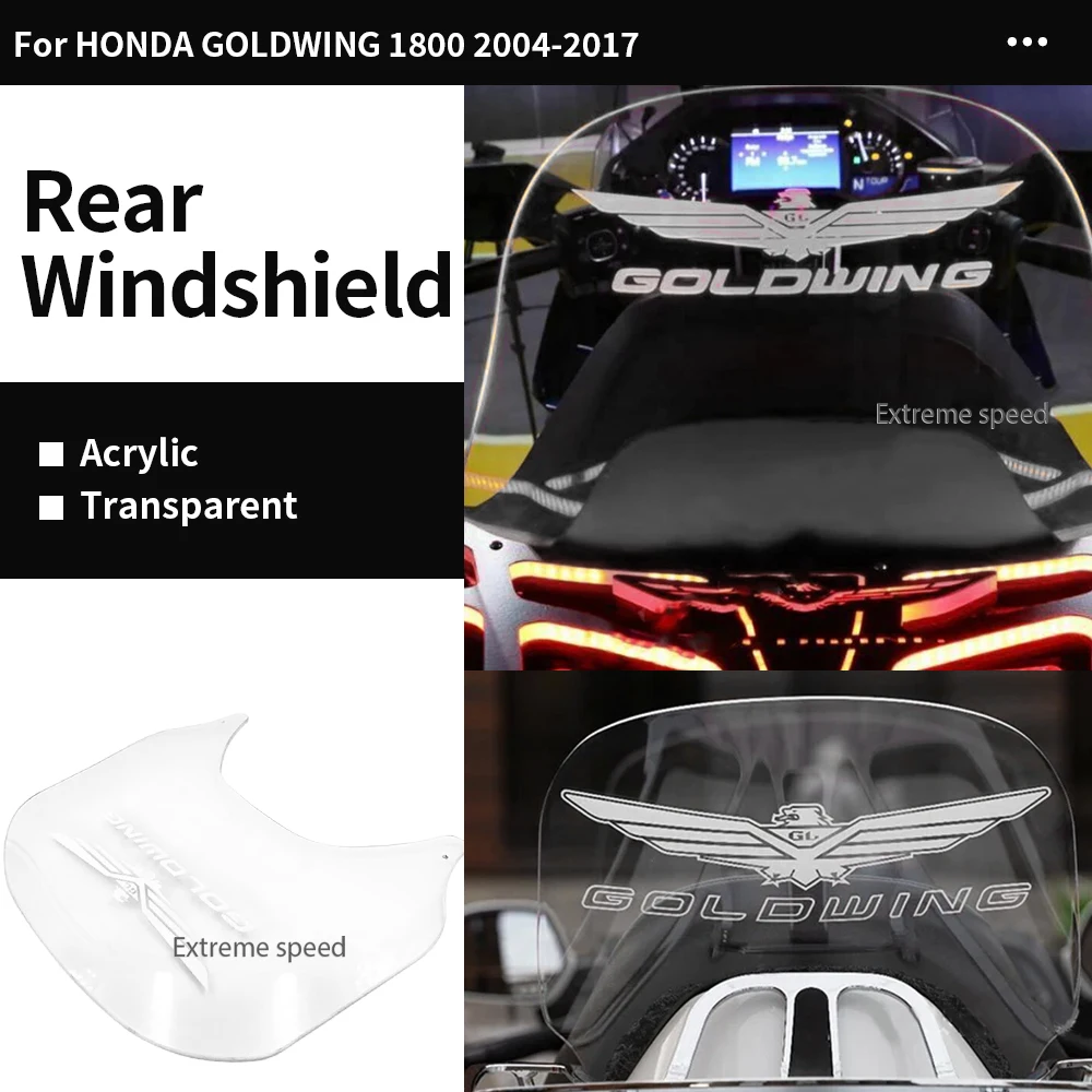 

Goldwing GL1800 Rear Windshield Deflector For Honda Gold Wing 1800 2004-2017 Rear Windscreen Windshield Motorcycle Accesorios