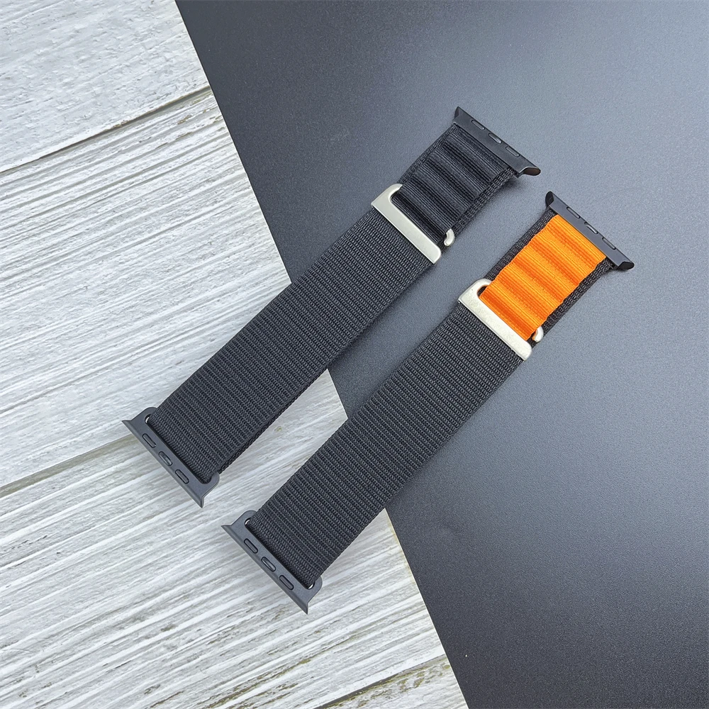 For Apple watch strap ultra2 49mm 44mm 40mm 45mm 41mm 42mm 38mm band nylon Alpine loop bracelet iWatch Ultra series9 7 6 5 se 8